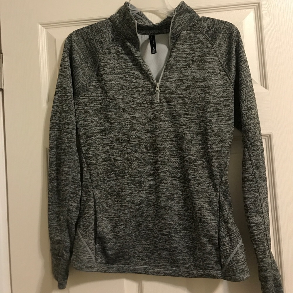 Grey athletic quarter zip